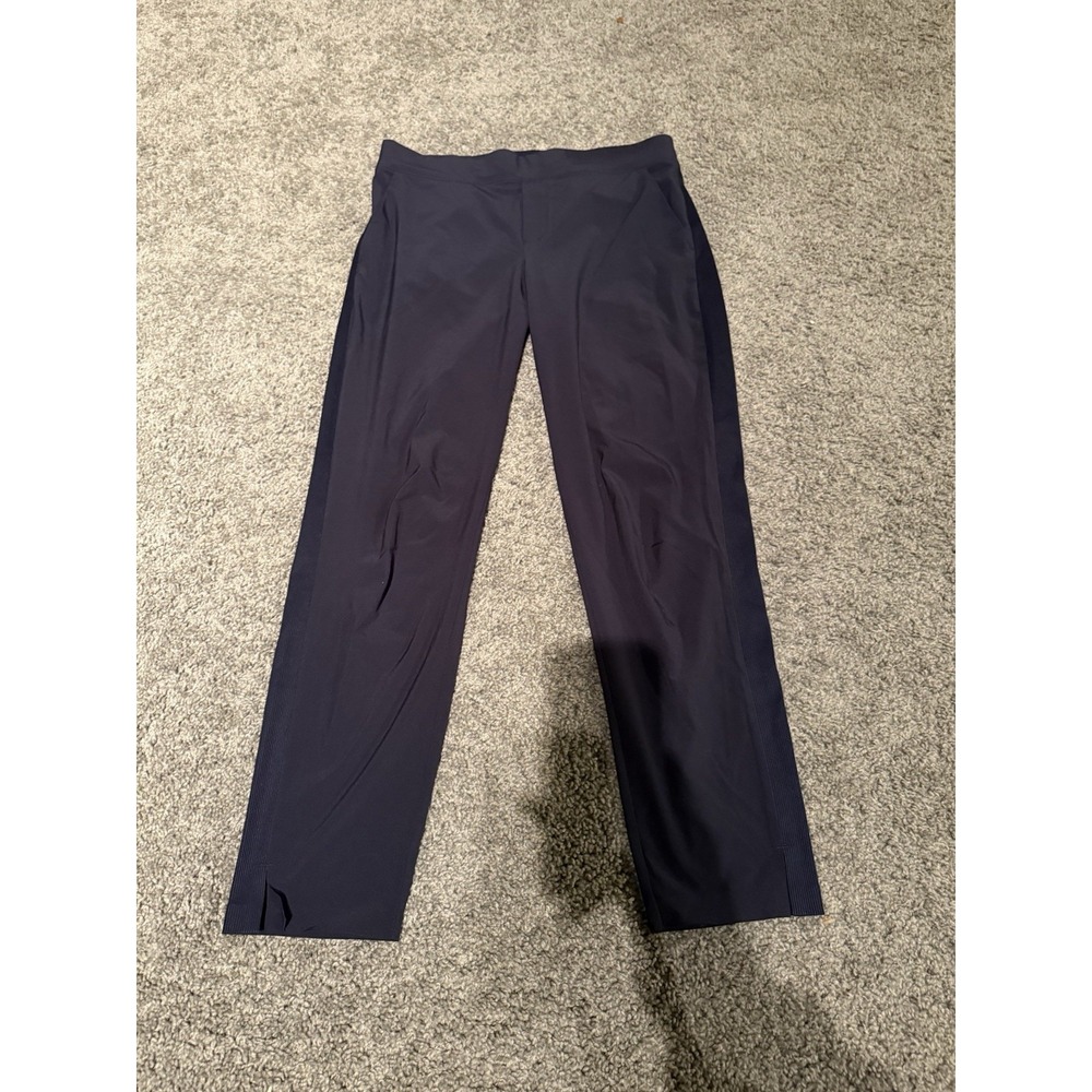 ATHLETA Brooklyn Ankle Pant, Blue Plaid  Sz‎ 6 N2